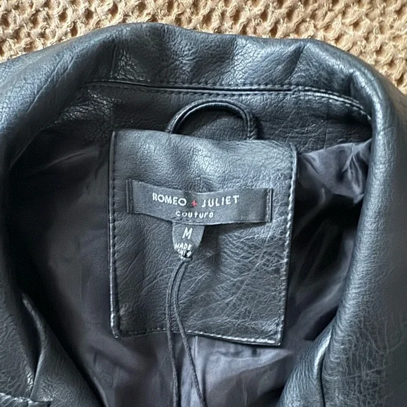 Embroidered Floral Leather Jacket - Picture 3 of 5